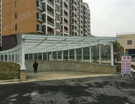 钢结构玻璃雨棚 地下车库玻璃雨棚 安装地下通道出入口玻璃雨蓬