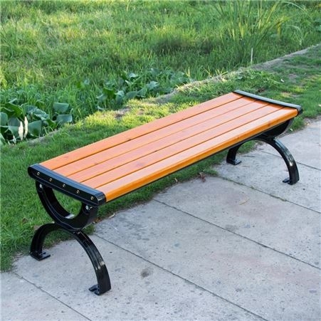 公园靠背座椅;防腐塑木休闲椅;广场园林双人长椅;创意不锈钢长条凳