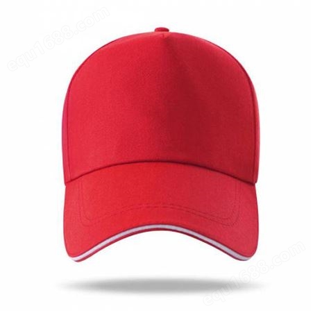 昆明帽子定制 高尔夫帽印字 红色志愿者帽子