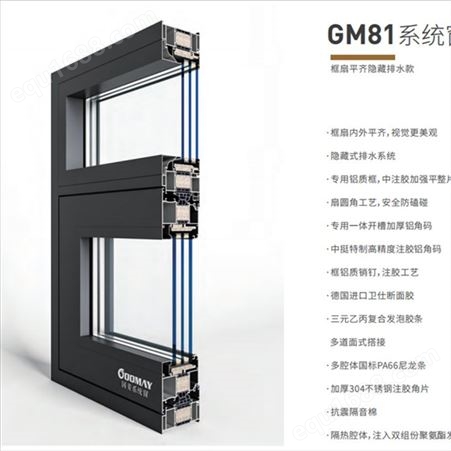GM81系统窗 定制高级系统门窗移门阳光房封阳台