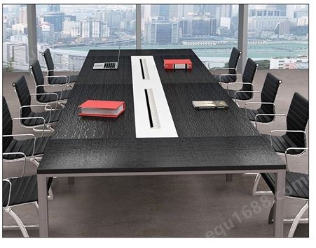 南昌简约办公室实木办公桌椅江西现代职员会议洽谈长条桌子家用工作电脑桌