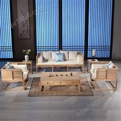 上海禅意沙发组合 中式家具  新中式沙发组合全屋定制