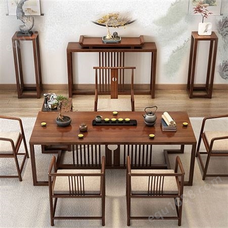 实木大板桌 原木泡茶桌 餐桌椅组合 茶台茶几整板会议桌 长桌办公桌子