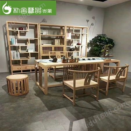 禅意茶桌椅组合 现代书桌茶台 两用茶桌 茶艺桌茶家具
