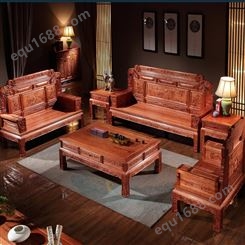 红木沙发组合花梨木客厅中式家具仿古储物沙发全实木转角贵妃沙发