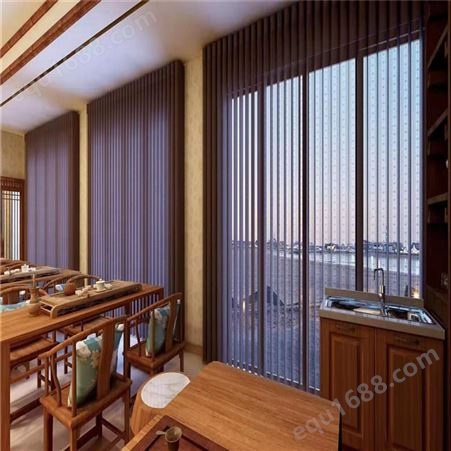 高档餐饮窗帘定做 酒店遮阳帘定制 根据客户要求设计制作安装