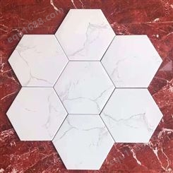 彩色六角砖 陶瓷六边形瓷砖 卫生间地砖墙面马赛克 装潢效果图
