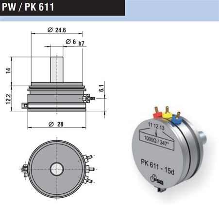 FSG电位器G15-PW620-24D/GS150 1803Z02-001.027